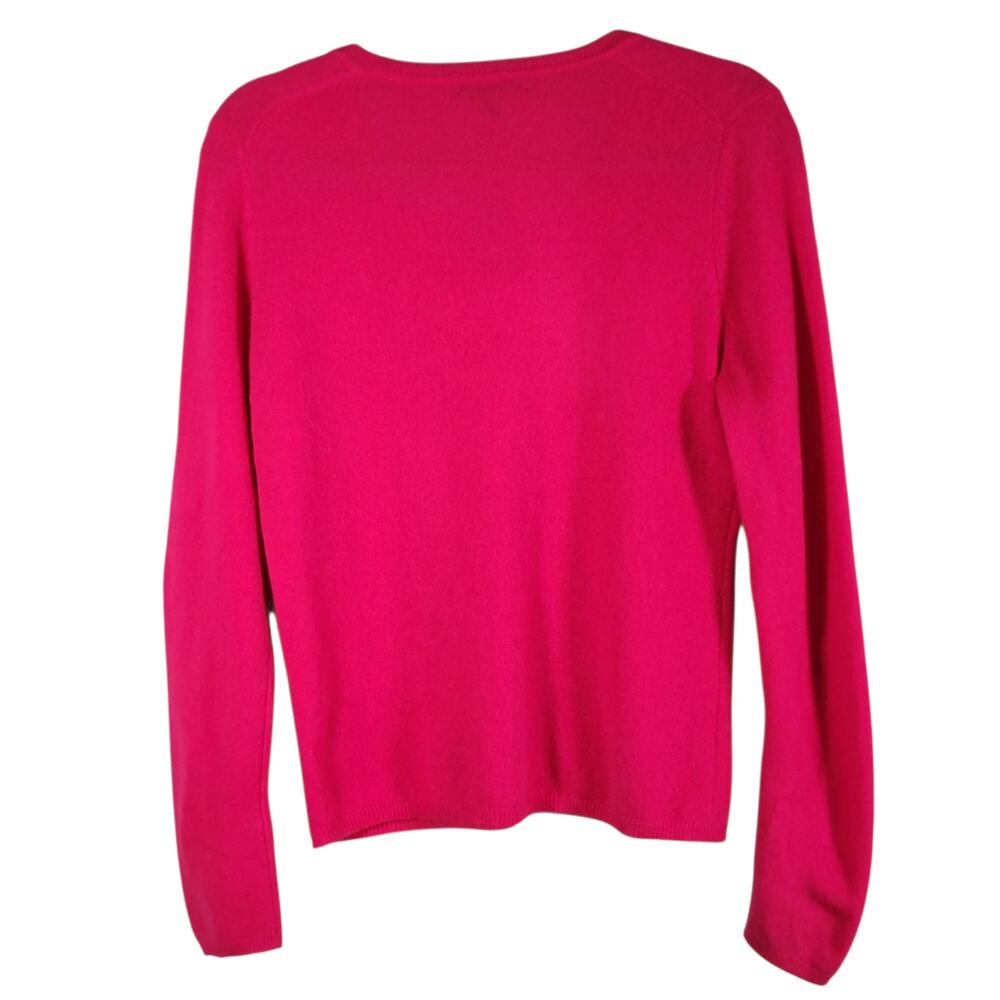 Charter Club Pink 100% Cashmere V-Neck Sweater M Soft Luxury Knit Flawed - Picture 2 of 9
